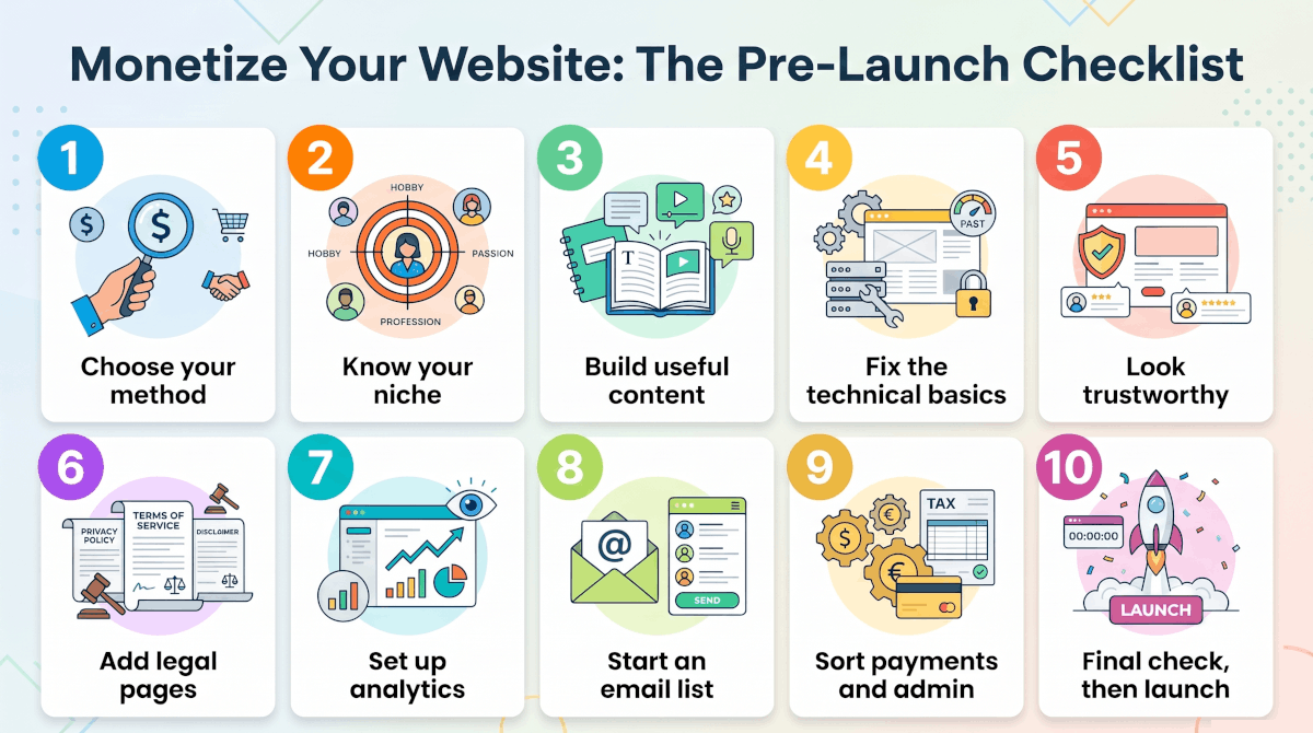 monetize-website-pre-launch-checklist